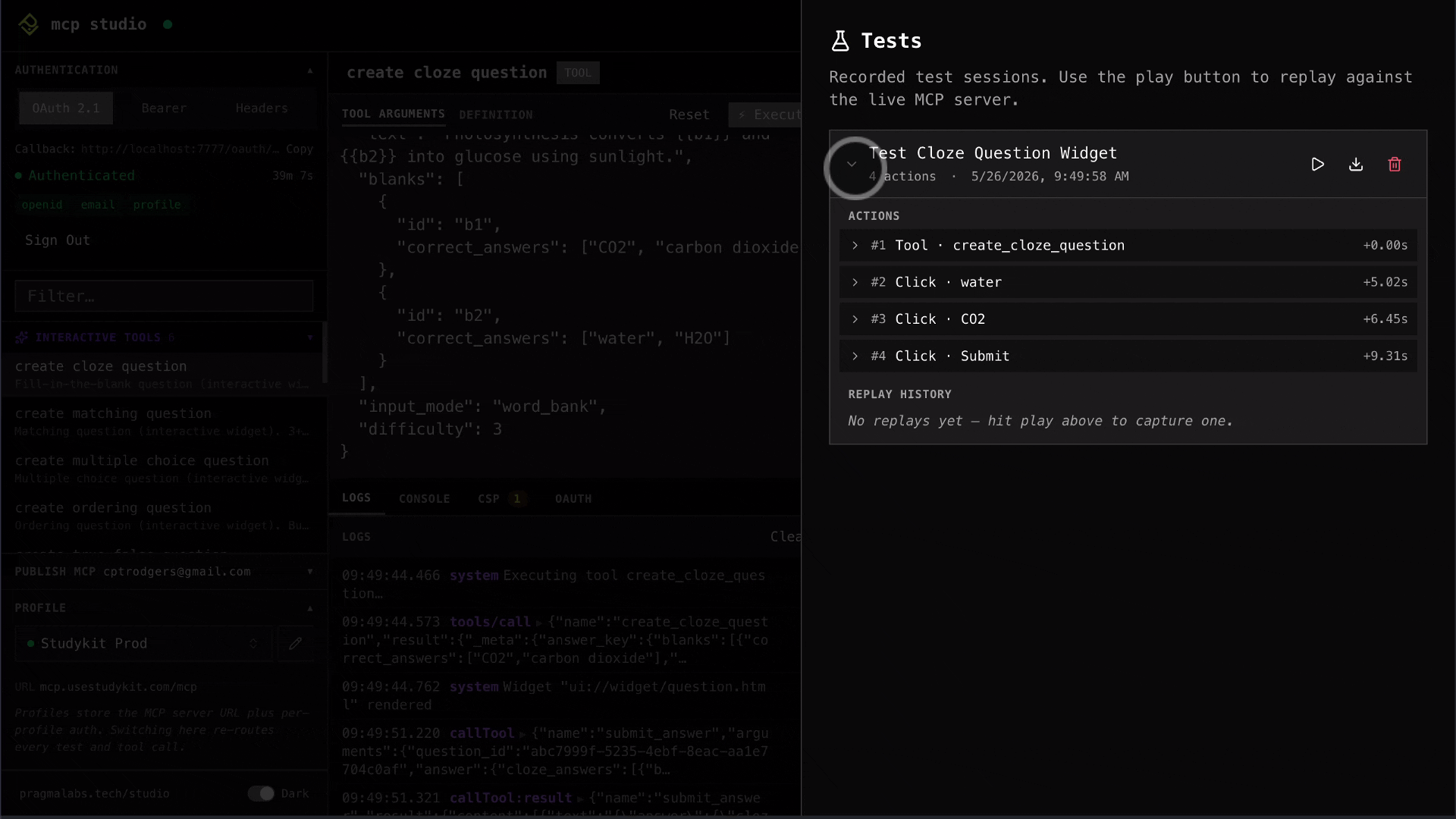 Configure how Studio asserts it demo